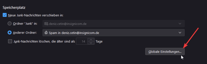 3. Globale Einstellungen